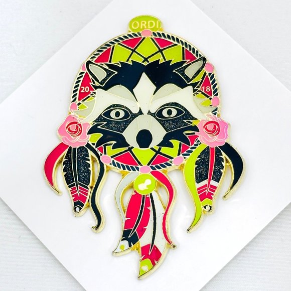 Destination Imagination Racoon Enamel Lapel/Tac Pin, Orgeon. - Picture 1 of 4